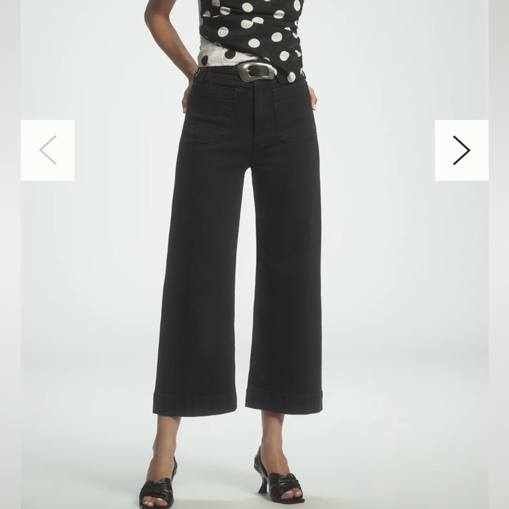 Maeve Colette Jean cropped wide leg 32s